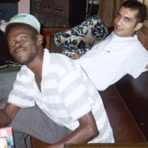 With Dillinger (CB200) in the control room at Bob Marley's Tuff Gong Studio Kingston Jamaica 1993
