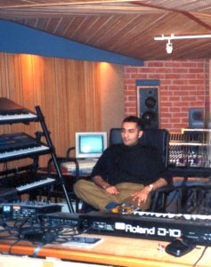In my studio 1994. Sountracs Quarts, ATC SCM50A, Yamaha NS10M, Roland Juno 106, JX8p, JV80, D10, Memory Moog, Moog Source and lots more.