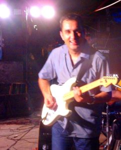On stage(on the beach) with Apache Indian Mombasa Kenya New Years Eve 2001