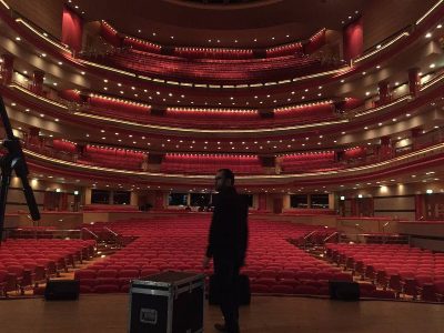 Venue check at Symphony Hall Birmingham for Dub Qalander 2015