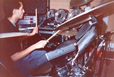 With my Simmons SDS7 Hybrid Kit with Zildjian Cymbals 1990